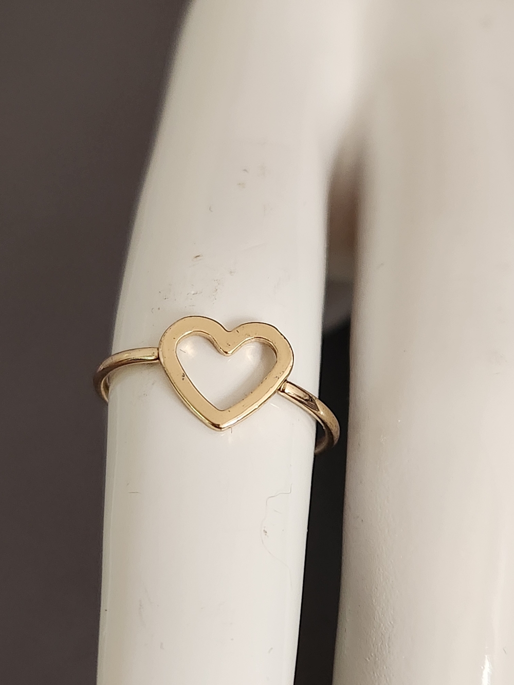 Gold Heart Outline Ring